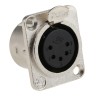 RS PRO Panel XLR Connector, Straight Female, 5 Way 458-046
