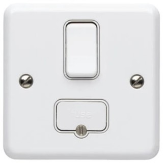 MK Electric 13A 4 Gang Switched Fused Spur White Metalclad Plus Surface Mount K3042 WHI