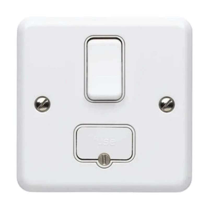 MK Electric 13A 4 Gang Switched Fused Spur White Metalclad Plus Surface Mount K3042 WHI