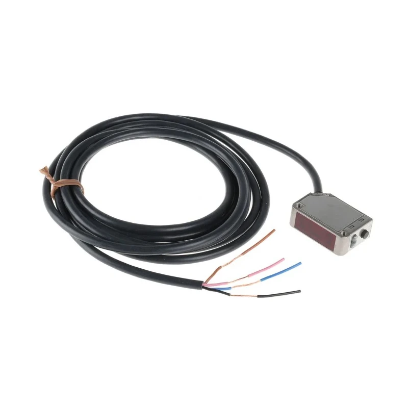 Omron Retroreflective Photoelectric Sensor, Block Sensor, 500 mm Detection Range, PNP Output, IP67 IP69K E3ZM-B81 2M