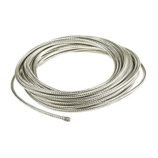 TE Connectivity Expandable Braided Copper Silver Cable Sleeve 5 mm Diameter 100 m Length RAY-101-3.0(100)
