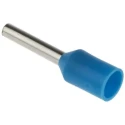 RS PRO Insulated Crimp Bootlace Ferrule, 8 mm Pin Length, 1.5 mm Pin Diameter, Blue from 18 AWG to 18 AWG Wire Size 458-695