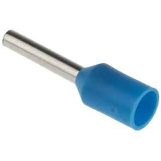 RS PRO Insulated Crimp Bootlace Ferrule, 8 mm Pin Length, 1.5 mm Pin Diameter, Blue from 18 AWG to 18 AWG Wire Size 458-695