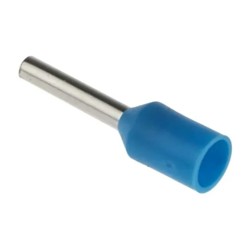 RS PRO Insulated Crimp Bootlace Ferrule, 8 mm Pin Length, 1.5 mm Pin Diameter, Blue from 18 AWG to 18 AWG Wire Size 458-695
