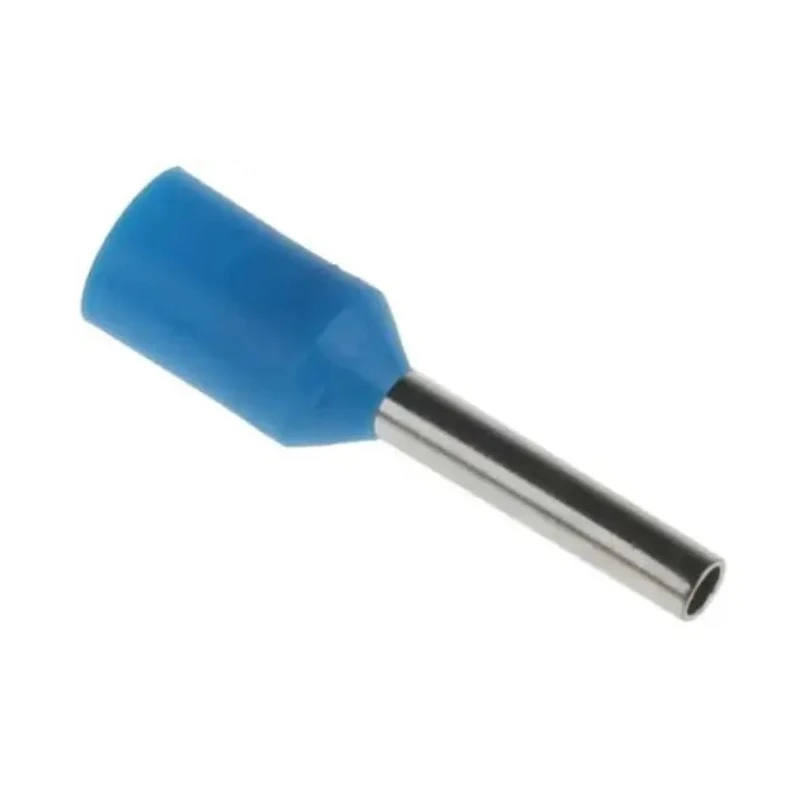 RS PRO Insulated Crimp Bootlace Ferrule, 8 mm Pin Length, 1.5 mm Pin Diameter, Blue from 18 AWG to 18 AWG Wire Size 458-695