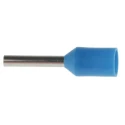 RS PRO Insulated Crimp Bootlace Ferrule, 8 mm Pin Length, 1.5 mm Pin Diameter, Blue from 18 AWG to 18 AWG Wire Size 458-695