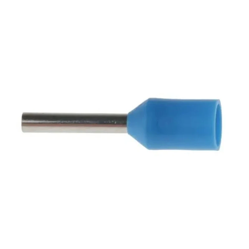 RS PRO Insulated Crimp Bootlace Ferrule, 8 mm Pin Length, 1.5 mm Pin Diameter, Blue from 18 AWG to 18 AWG Wire Size 458-695
