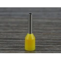 RS PRO Insulated Crimp Bootlace Ferrule, Nylon Insulation, Yellow, 8 mm Pin Length, 1.7 mm Pin Diameter, 18 AWG Wire 458-768