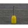 RS PRO Insulated Crimp Bootlace Ferrule, Nylon Insulation, Yellow, 8 mm Pin Length, 1.7 mm Pin Diameter, 18 AWG Wire 458-768