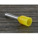 RS PRO Insulated Crimp Bootlace Ferrule, Nylon Insulation, Yellow, 8 mm Pin Length, 1.7 mm Pin Diameter, 18 AWG Wire 458-768