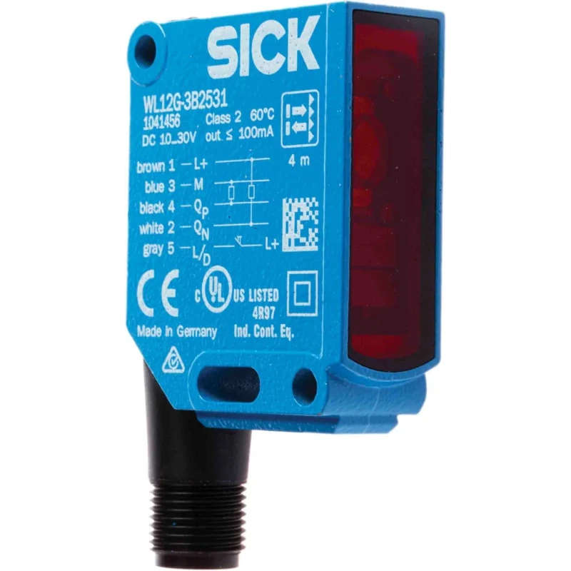 SICK Retroreflective Photoelectric Sensor, Block Sensor, 4 m Detection Range, NPN/PNP Output, Metal Housing, IP69K IP Rating 