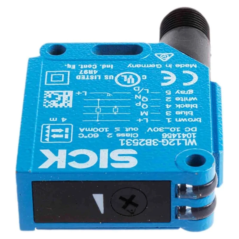 SICK Retroreflective Photoelectric Sensor, Block Sensor, 4 m Detection Range, NPN/PNP Output, Metal Housing, IP69K IP Rating 