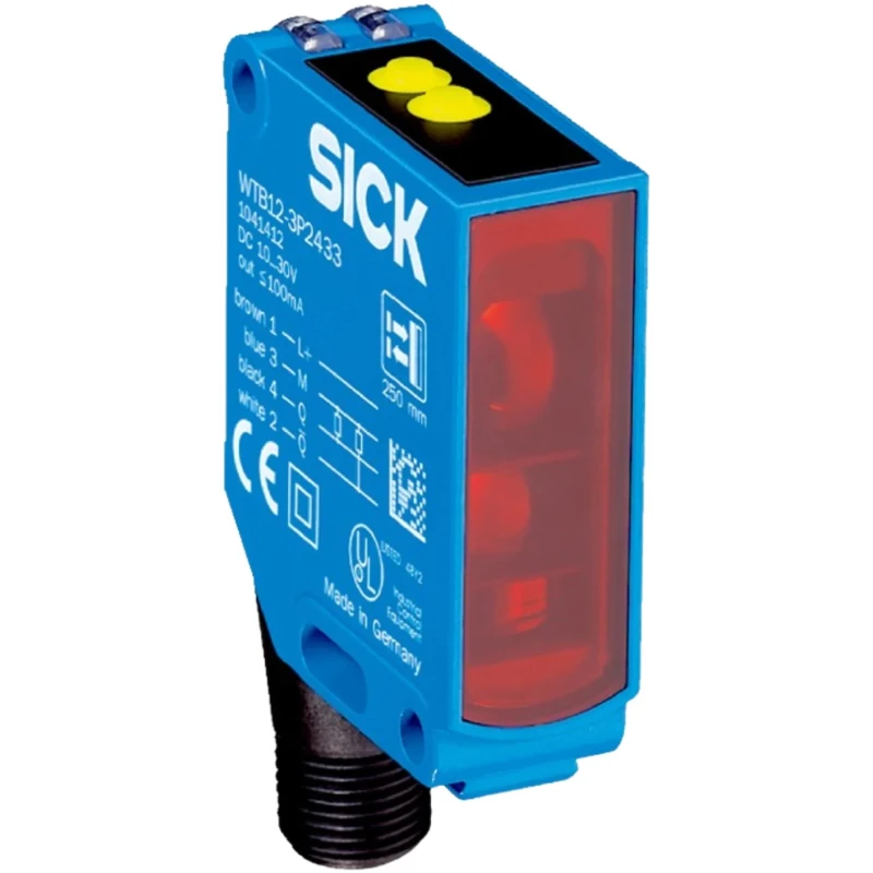 SICK Retroreflective Photoelectric Sensor Block Sensor 20 mm to 350 mm Detection Range, PNP Output, IP69K WTB12-3P1131