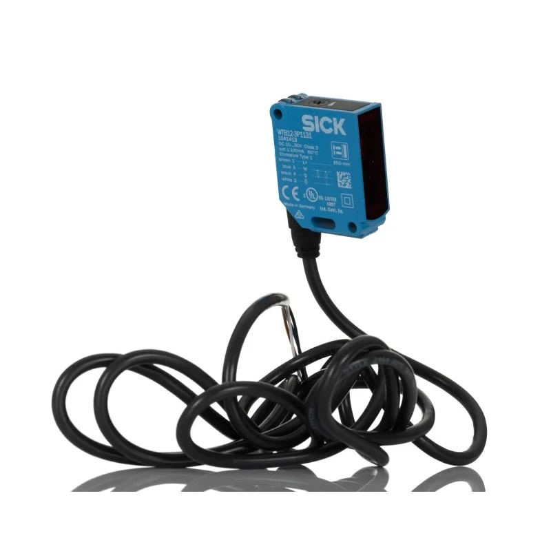 SICK Retroreflective Photoelectric Sensor Block Sensor 20 mm to 350 mm Detection Range, PNP Output, IP69K WTB12-3P1131