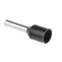 RS PRO Insulated Crimp Bootlace Ferrule, 8 mm Pin Length, 2 mm Pin Diameter, Black from 16 AWG to 16 AWG Wire Size 458-718