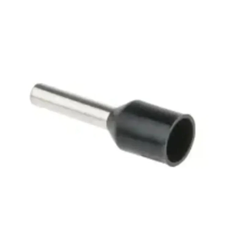 RS PRO Insulated Crimp Bootlace Ferrule, 8 mm Pin Length, 2 mm Pin Diameter, Black from 16 AWG to 16 AWG Wire Size 458-718