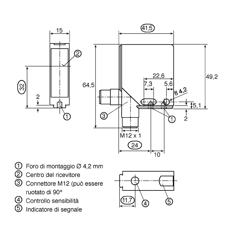 SICK Retroreflective Photoelectric Sensor Block, 2 m Detection Range, PNP Output, Metal Housing, IP69K Rated WL12-3P1151