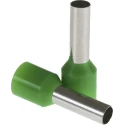 RS PRO Insulated Crimp Bootlace Ferrule 12 mm Pin Length 3.9 mm Pin Diameter Green 6mm² 10AWG Wire Size 458-897