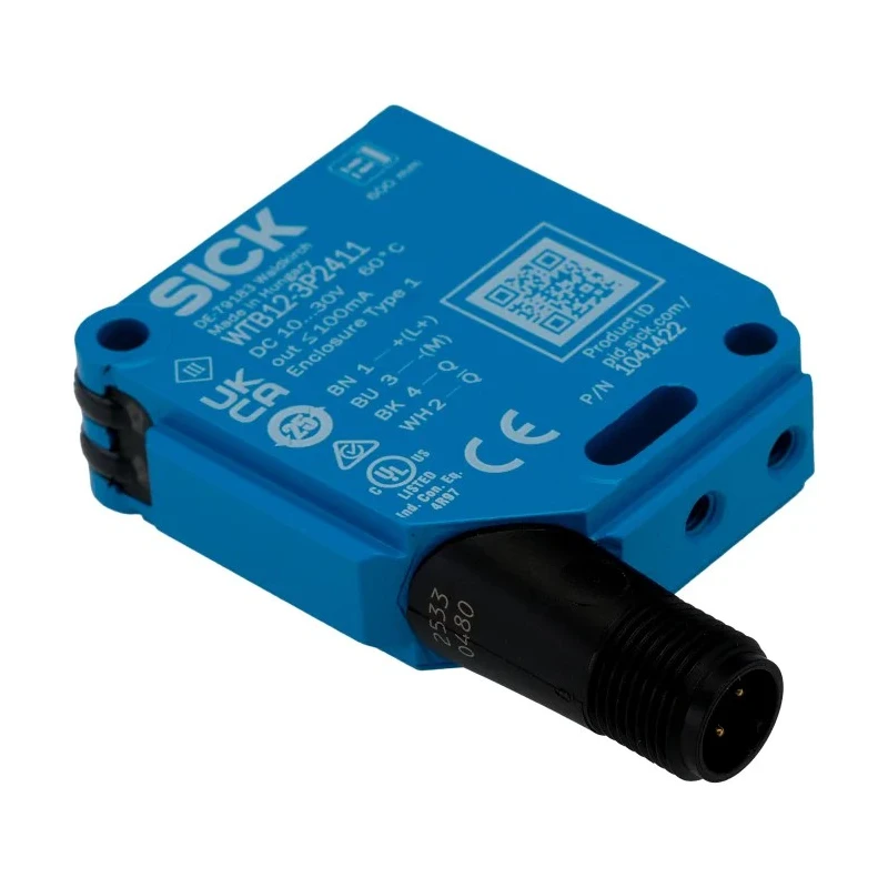 SICK Background Suppression Photoelectric Sensor, Block Style, PNP Output, IP66/IP67/IP69K Protection, Metal WTB12-3P2411