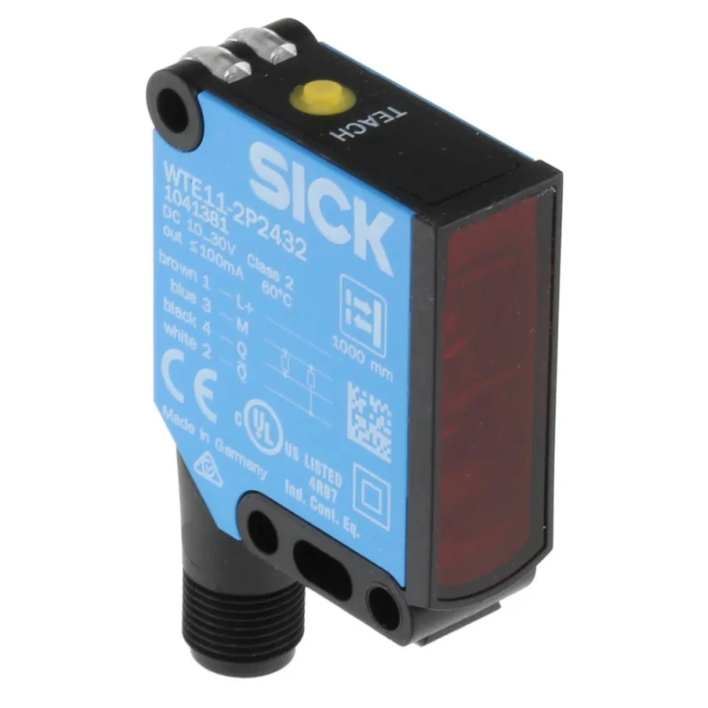 SICK Retroreflective Photoelectric Sensor Block Style, Detection Range 40 mm to 1 m, PNP Output, LED Light WTE11-2P2432