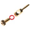 RS PRO Straight Loudspeaker Connector, 1 Way Male, Red, 16A, Brass Housing, Gold over Nickel Plating 458-213