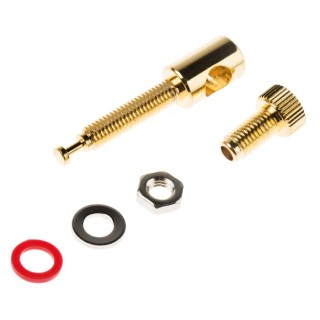 RS PRO Straight Chassis Loudspeaker Connector 1 Way Male Red 16A Screw 458-190