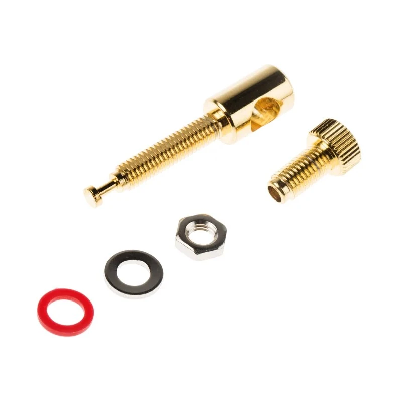 RS PRO Straight Chassis Loudspeaker Connector 1 Way Male Red 16A Screw 458-190