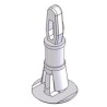 Essentra Nylon PCB Support Pillar 15.9 mm Height 26.1 mm Overall Height for 3.18 mm PCB Hole, 9.5 mm Base RLCBSR-10-01 BLANC
