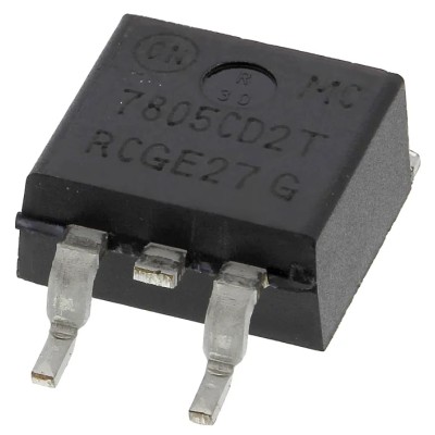 onsemi Surface Mount 5V Linear Voltage Regulator MC7805CD2TG 3-Pin 35V 3.2mA Quiescent Current MC7805CD2TG