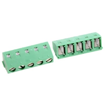 Phoenix Contact MKDSN 1.5/5-5.08 Series Straight Wave Soldering Mount PCB Terminal Block, 5 Contacts, 5.08 mm Pitch 1729157