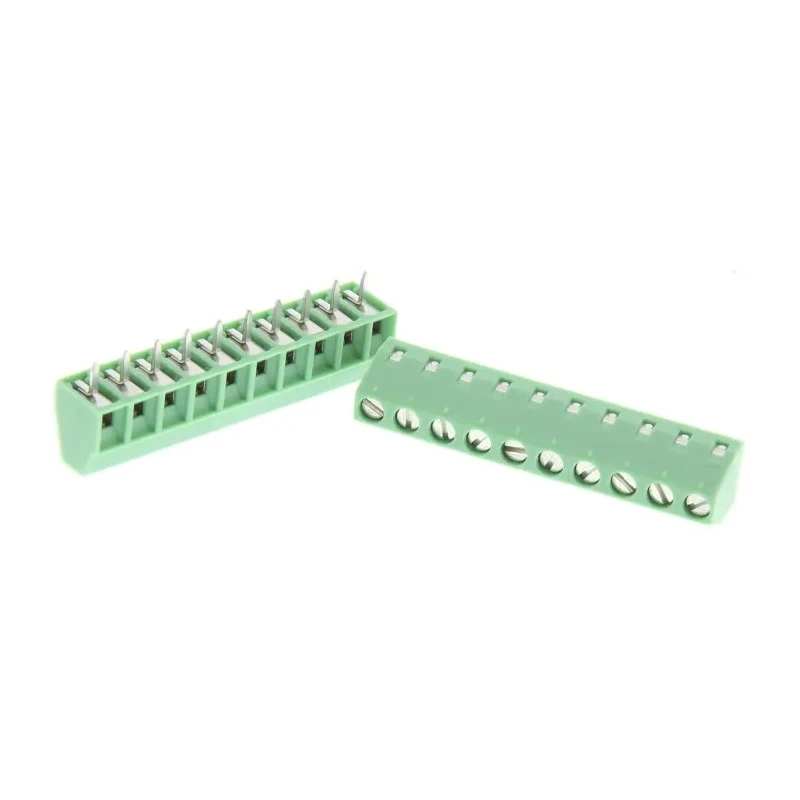 Phoenix Contact MKKDS 1/10-3.81 Series Straight Wave Soldering Mount PCB Terminal Block, 10 Contacts, 3.81 mm Pitch 1727094
