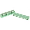 Phoenix Contact MKKDS 1/10-3.81 Series Straight Wave Soldering Mount PCB Terminal Block, 10 Contacts, 3.81 mm Pitch 1727094