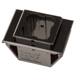 Anderson Power Products Powerpole Series 4 Way Female Battery Connector, Panel Mount, Straight Orientation 1470G1+110G9-BK