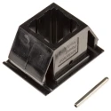 Anderson Power Products Powerpole Series 4 Way Female Battery Connector, Panel Mount, Straight Orientation 1470G1+110G9-BK
