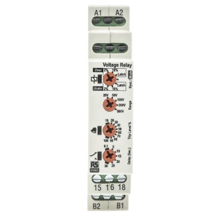 RS PRO Monitoring Relay, 1 Phase, Maximum 500 V Monitor Range, SPDT Contact, DIN Rail Mount, 230V AC, 24V AC 102-6133