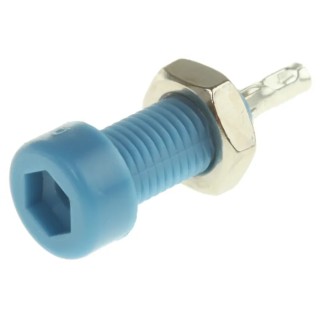 Johnson Components Blue Female 2 mm Test Socket Connector, Solder Termination, 10A, Tin Plating 105-0810-001