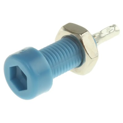 Johnson Components Blue Female 2 mm Test Socket Connector, Solder Termination, 10A, Tin Plating 105-0810-001
