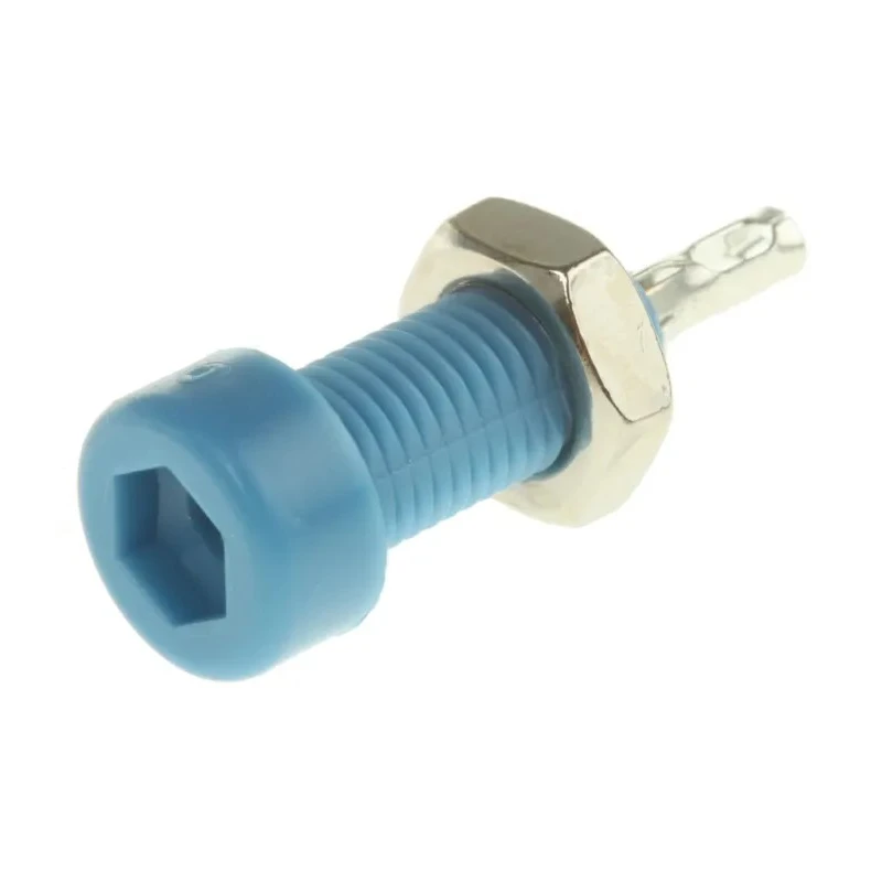 Johnson Components Blue Female 2 mm Test Socket Connector, Solder Termination, 10A, Tin Plating 105-0810-001