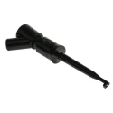 Hirschmann Test & Measurement Black Socket Hook Clip, 2 mm Tip, 60V dc 6A 973501100 KLEPS 2 BU BLACK