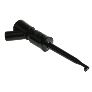 Hirschmann Test & Measurement Black Socket Hook Clip, 2 mm Tip, 60V dc 6A 973501100 KLEPS 2 BU BLACK