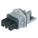 Hirschmann Industrial Power Connector 16A, 400V, IP54 Rated, Black Grey Panel Mount 3P+PE ST 