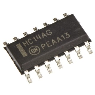 onsemi Hex Schmitt Trigger Input Inverter 6-Element 14-Pin SOIC 2 to 6 V MC74HC14ADG