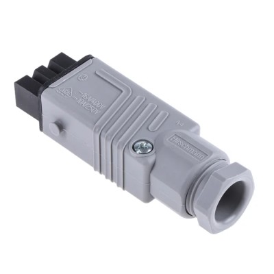 Hirschmann Heavy Duty Power Connector Female Grey Cable Mount 3+PE 16A 250V 400V IP54 ST IP54