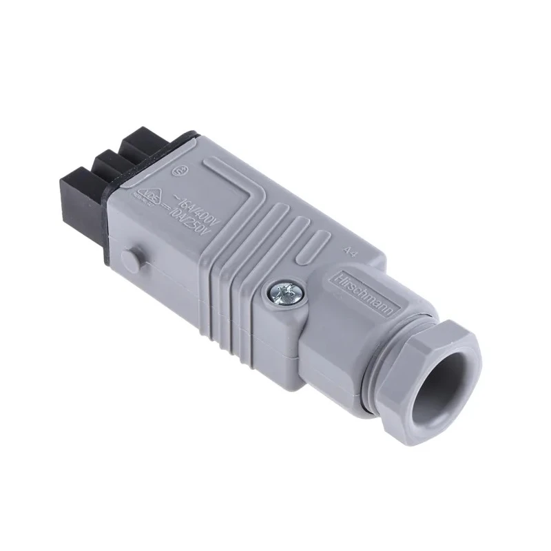 Hirschmann Heavy Duty Power Connector Female Grey Cable Mount 3+PE 16A 250V 400V IP54 ST IP54