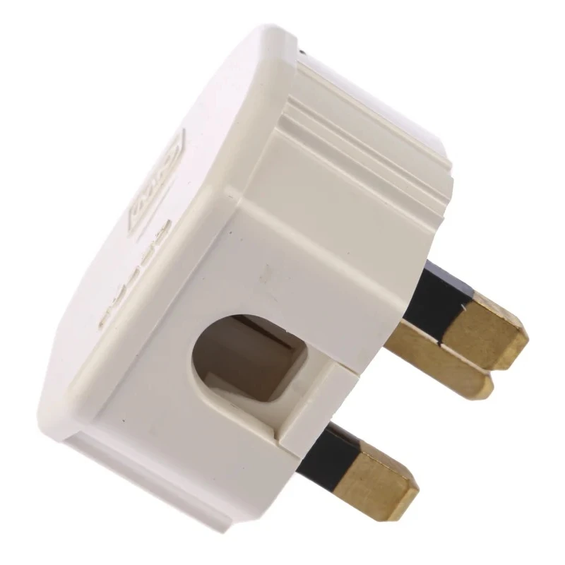 MK Electric 13A 250V UK Mains Plug White Cable Polyvinyl Chloride Urea Formaldehyde Screw 655 WHI