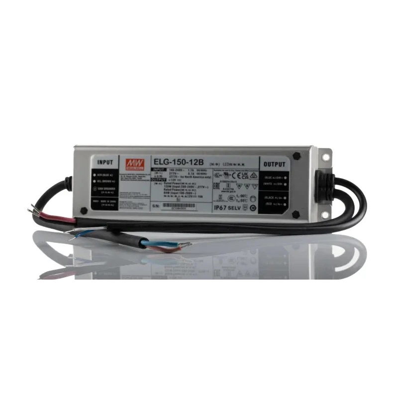 MEAN WELL IP67 Encapsulated Potentiometer Dimmable LED Driver 12V 150W 900mA 