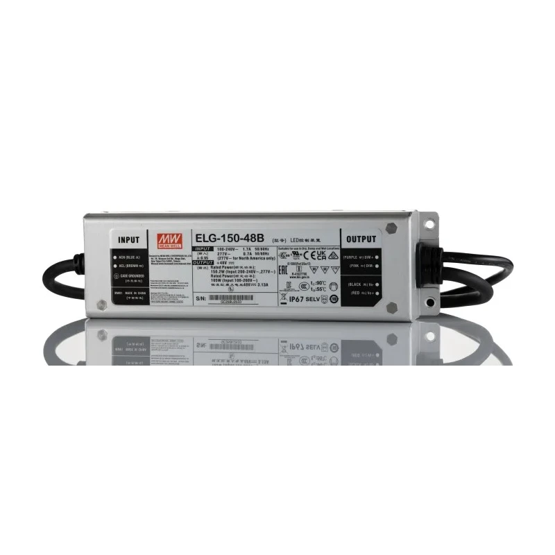 MEAN WELL IP67 1 Output LED Driver 48V 150W 900mA Potentiometer Dimmable 