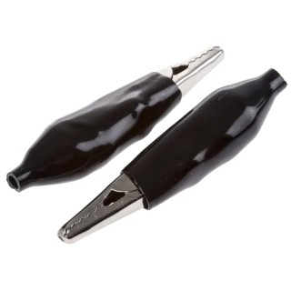Orbitec Black Crocodile Clip Insulated Vinyl Material 6mm Jaw Opening 63-26608H PKTS.