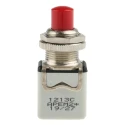 APEM 1200 Series Red Momentary Push Button Switch Panel Mount SPST 12.2 mm Cutout 24V DC 250V AC 1213C RED