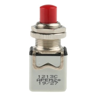 APEM 1200 Series Red Momentary Push Button Switch Panel Mount SPST 12.2 mm Cutout 24V DC 250V AC 1213C RED